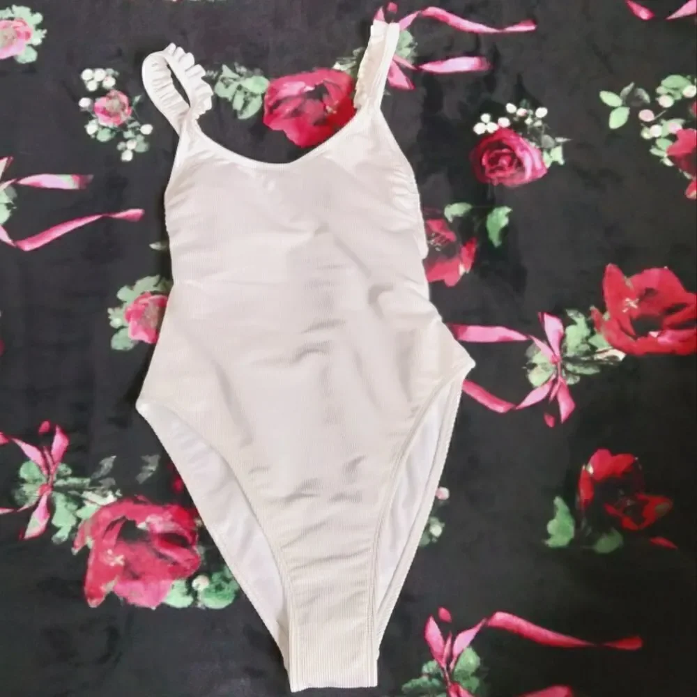 NWT Ribbed White One Piece SzSmall